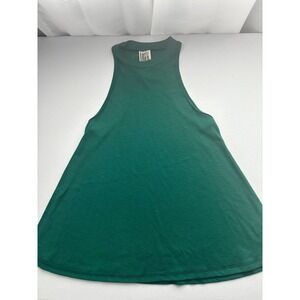 Free People Ribbed Tank Top Sleeveless USA Made Green Casual S